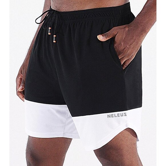 NELEUS 2-Pack Men's 2 in 1 Running Shorts w/ Liner Dry Fit w/ Pocket Sz. XL NEW - Picture 1 of 4
